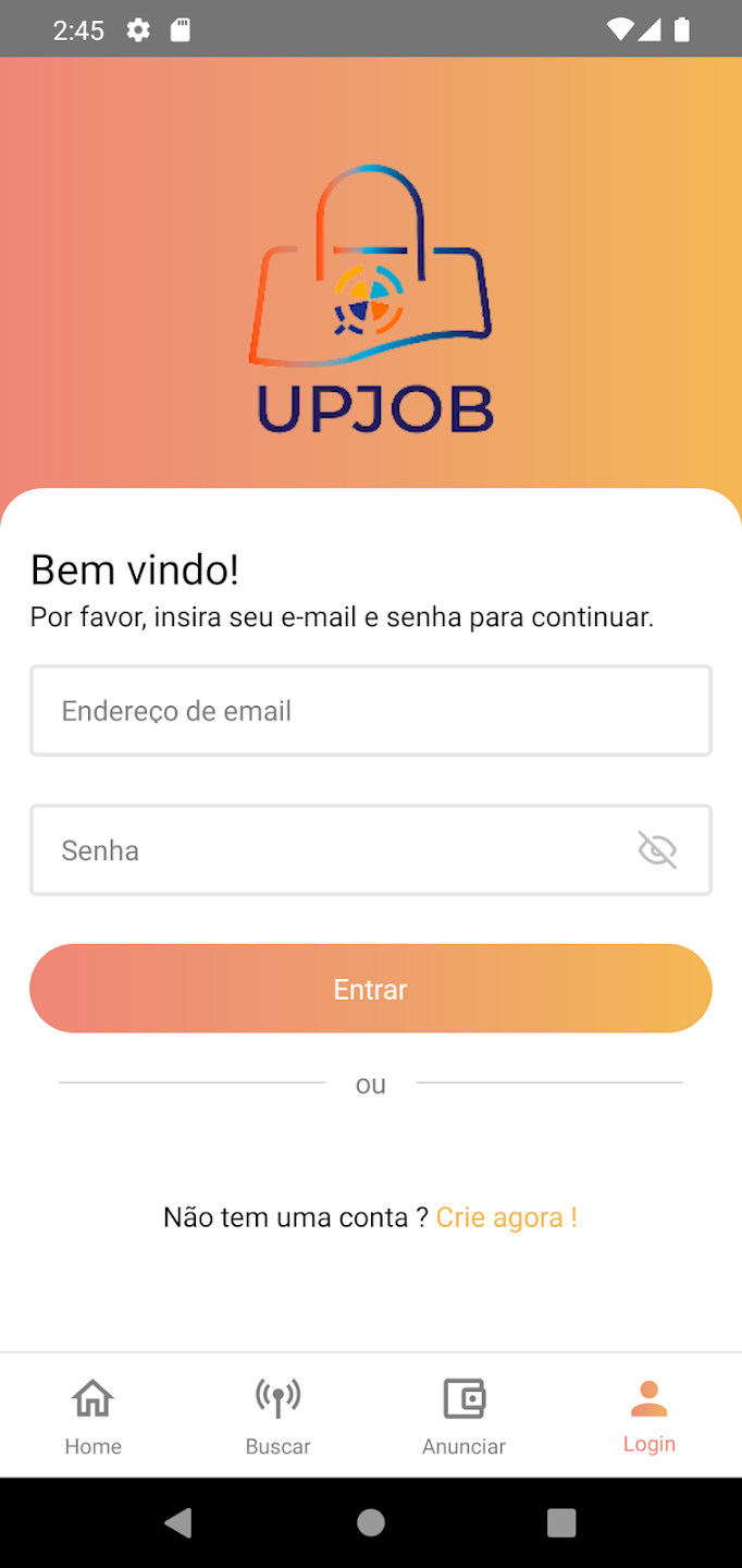 Aplicativo UpJob — imagem 2