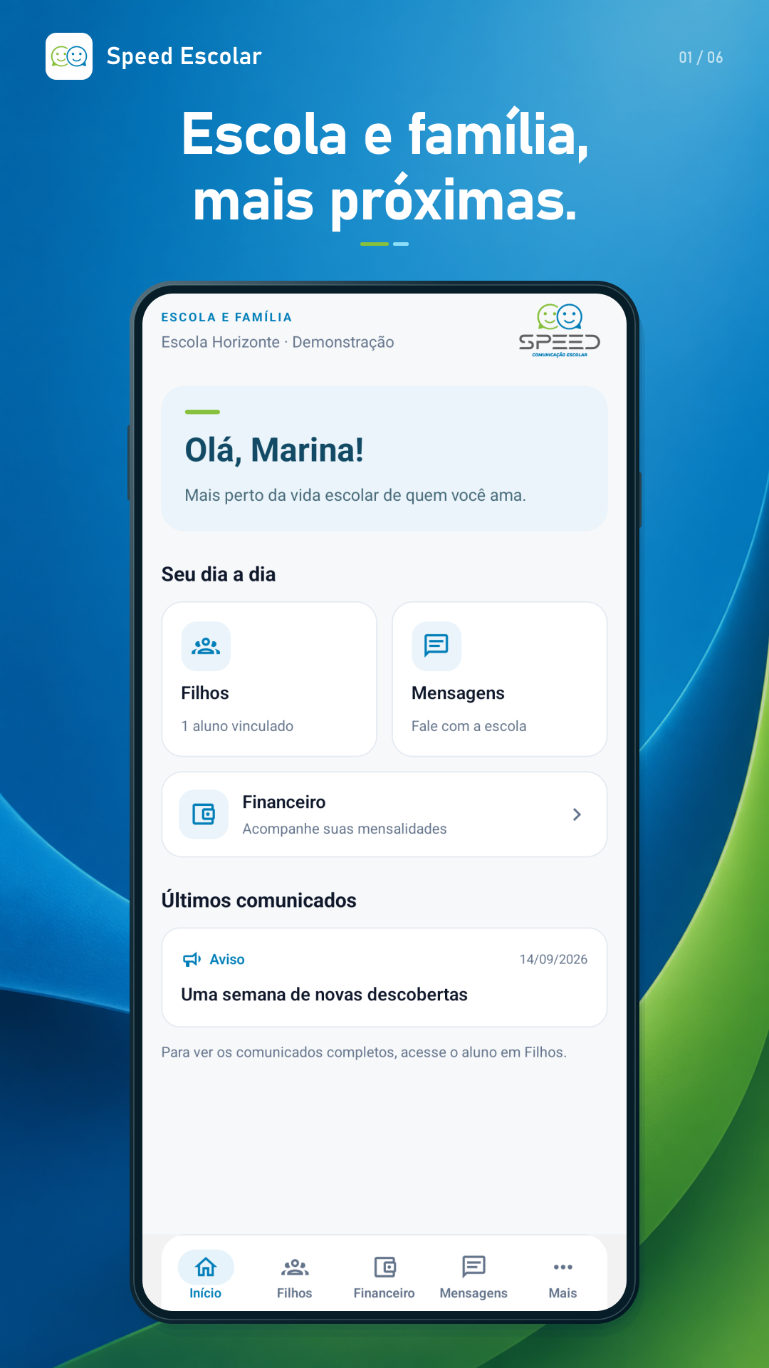 Projeto Speed Comunicação Escolar — App