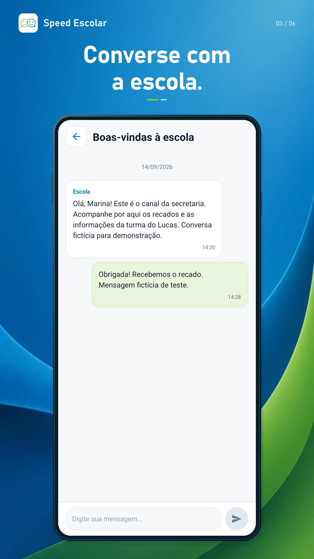 Speed Comunicação Escolar — App — imagem 3